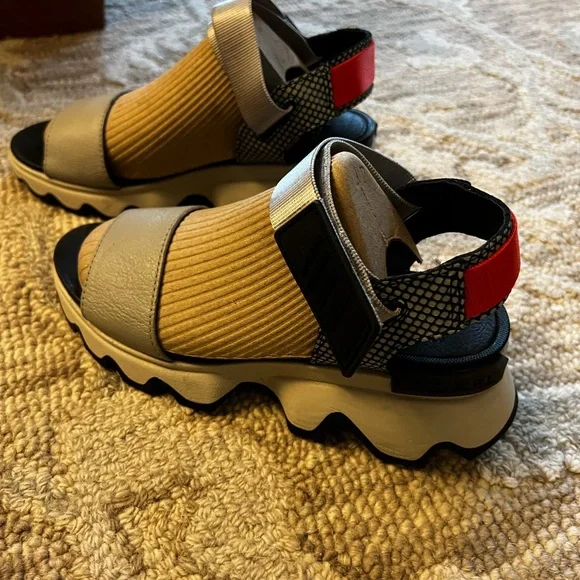 Sorel Kinetic Stylish Gray Sandals for Women size 7.5 - Picture 2 of 6